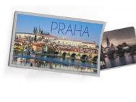 Pohled s dárkem: Praha - Pražský hrad s magnetkou