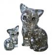 Kočka s koťátkem: 3D Crystal puzzle 49 dílků