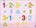 Puzzle MAXI - Čísla 1-3 s grafickými znaky/10 dílků