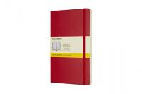 Moleskine: Zápisník měkký čtverečkovaný červený L