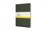 Moleskine: Sešity 3 ks čtverečkované zelené XL
