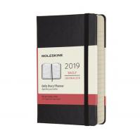 Moleskine: Diář 2019 denní tvrdý černý S