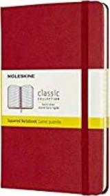 Moleskine: Zápisník tvrdý čtverečkovaný červený M