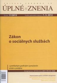 UZZ 11/2012 Zákon o sociálnych službách