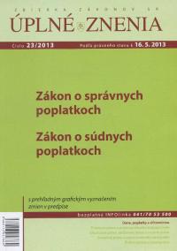 UZZ 23/2013 Zákon o správnych poplatkoch