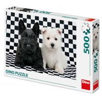 Psi - černobílí: puzzle 500 dílků