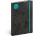 Notes - Alfons Mucha/Smaragd, linkovaný, 13 x 21 cm