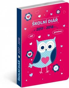 Školní diář Sovy - září 2017 – prosinec 2018, 9,8 × 14,5 cm