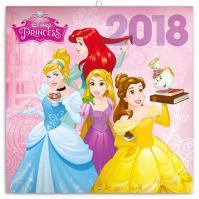 Kalendář poznámkový 2018 - Princezny, 30 x 30 cm