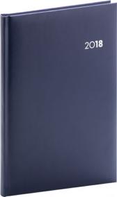 Diář 2018 - Balacron - týdenní, A5, tm. modrý, 15 x 21 cm