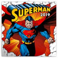 Kalendář poznámkový 2019 - Superman, 30 x 30 cm