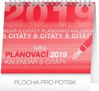 Kalendář stolní 2019  - Plánovací s citáty, 16,5 x 13 cm, 16,5 x 13 cm
