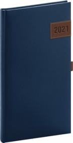Kapesní diář Tarbes 2021, modrý, 9 × 15,5 cm