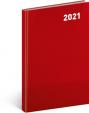 Týdenní diář Cambio Classic 2021, červený, 15 × 21 cm