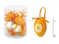 Vajíčka plast 6cm/12ks mix oranžové S34180O