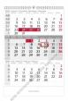 Kalendář 2014 - Tříměsíční šedý - nástěnný