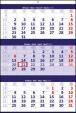 Tříměsíční modrý - nástěnný kalendář 2015