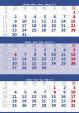 Kalendář nástěnný 2016 - Tříměsíční - modrý