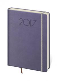 Diář 2017 - New Praga/týdenní A5 fialová