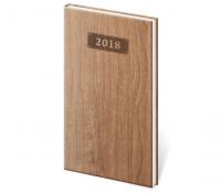 Diář 2018 - Wood/kapesní/týdenní/světle hnědá