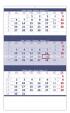 Kalendář nástěnný 2020 - Tříměsíční modrý