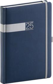 Denní diář Twill 2025, modro-stříbrný