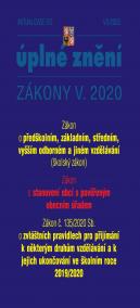 Aktualizace V/2 2020 Školský zákon - Změna způsobu ukončování středního vzdělávání maturitní zkouškou