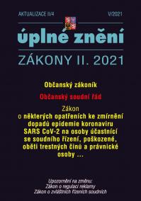 Aktualizace II/4 Občanský zákoník, Občanský soudní řád - Zákon č. 191/2020 Sb., o některých opatřeních ke zmírnění dopadů epidemie koronaviru SARS CoV-2 na osoby účastnící se soudního řízení, poškozené, oběti trestných činů a právnické osoby …