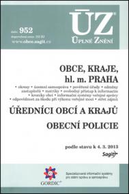 ÚZ 952 Obce, Kraje, hl. m. Praha