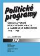 Politické programy Československé národní demokracie a Národního sjednocení 1918-1938