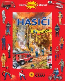 Hasiči - 8 puzzle - Objevuj, skládej a obkresli