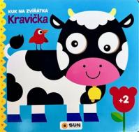 Kuk na zvířátka - kravička - knížka s pohyblivými očky