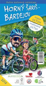 Horný Šariš  Bardejov - ručne maľovaná cyklomapa 2018
