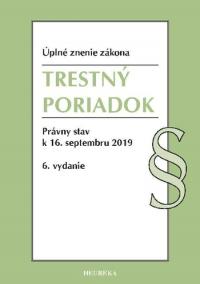 Trestný poriadok. Úzz, 6. vydanie, 2019